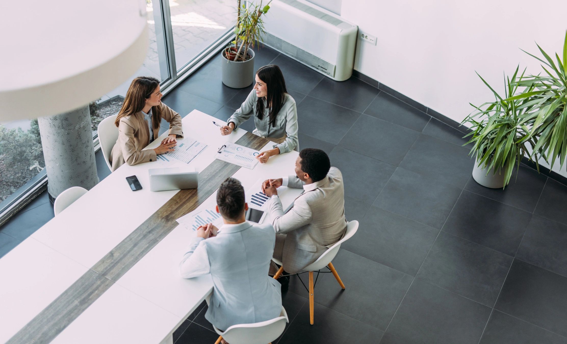 Business team meeting to plan recruitment strategy